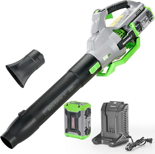 60-Volt Lithium-ion Cordless Leaf Blower with 5.0Ah Battery and Charger 810 CFM Variable-Speed - NeatNest