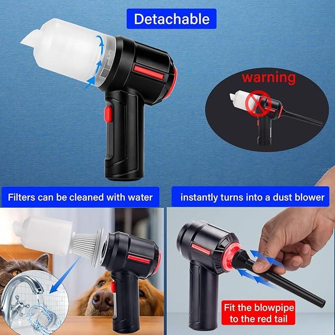 Air Duster - Computer Vacuum Cleaner - for Keyboard Cleaning- Cordless Canned Air- Powerful - Energy-Efficient(Air-01) - NeatNest