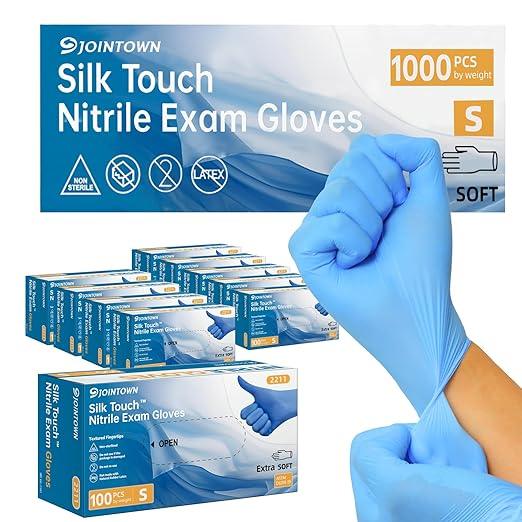 Nitrile Exam Gloves, 3.5-Mil Blue Disposable Latex-Free, Extra Soft Medical Gloves Small Case Of 1000, Powder-Free for Medical, Cleaning, Cooking, Esthetician, Food-Safe, S - NeatNest