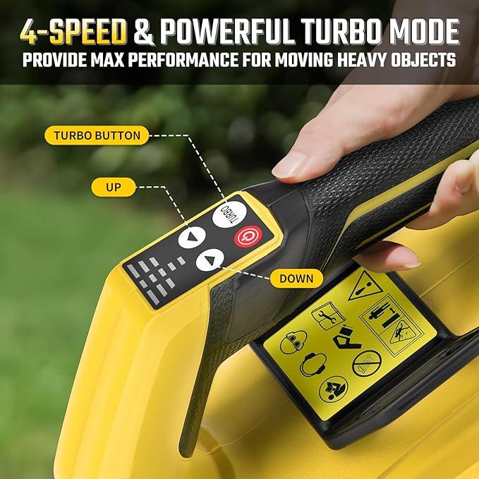 40V Leaf Blower Cordless with 2 X 5.0Ah Batteries and Charger, 40V Powerful Brushless Motor Up to 680CFM Blower for Lawn Care, 4-Variable Speed Turbo Mode with Power Boost - NeatNest