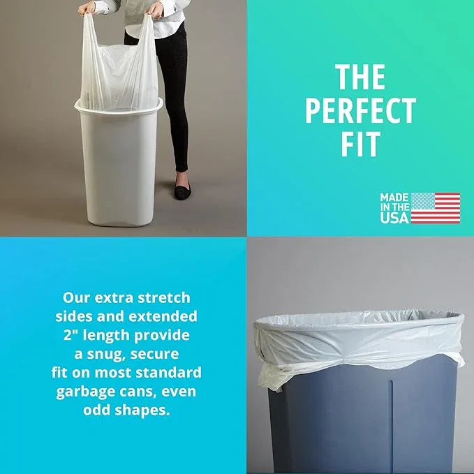 Hippo Sak - Tall Kitchen Garbage Bags with Ergonomic Handles - 13 Gallon Trash Bags - Super Strong Patented Reinforced Bottom and Leak Proof Tall Kitchen Trash Bags - Heavy Duty Trash Bags (270 Count) - NeatNest