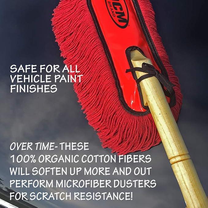 Classic Car Duster with Solid Wood Handle Includes Storage Case - Popular Detailers Choice - NeatNest