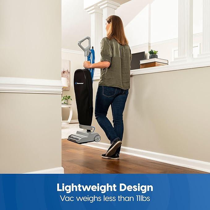 Vacmaster UB0402 Commercial Vacuum Cleaner Ultra-Lightweight 14L Capacity Bagged Upright Vac with LED Headlight and 2-Speed Setting Powerful Suction for Pets, Carpets & Hard Floor - NeatNest
