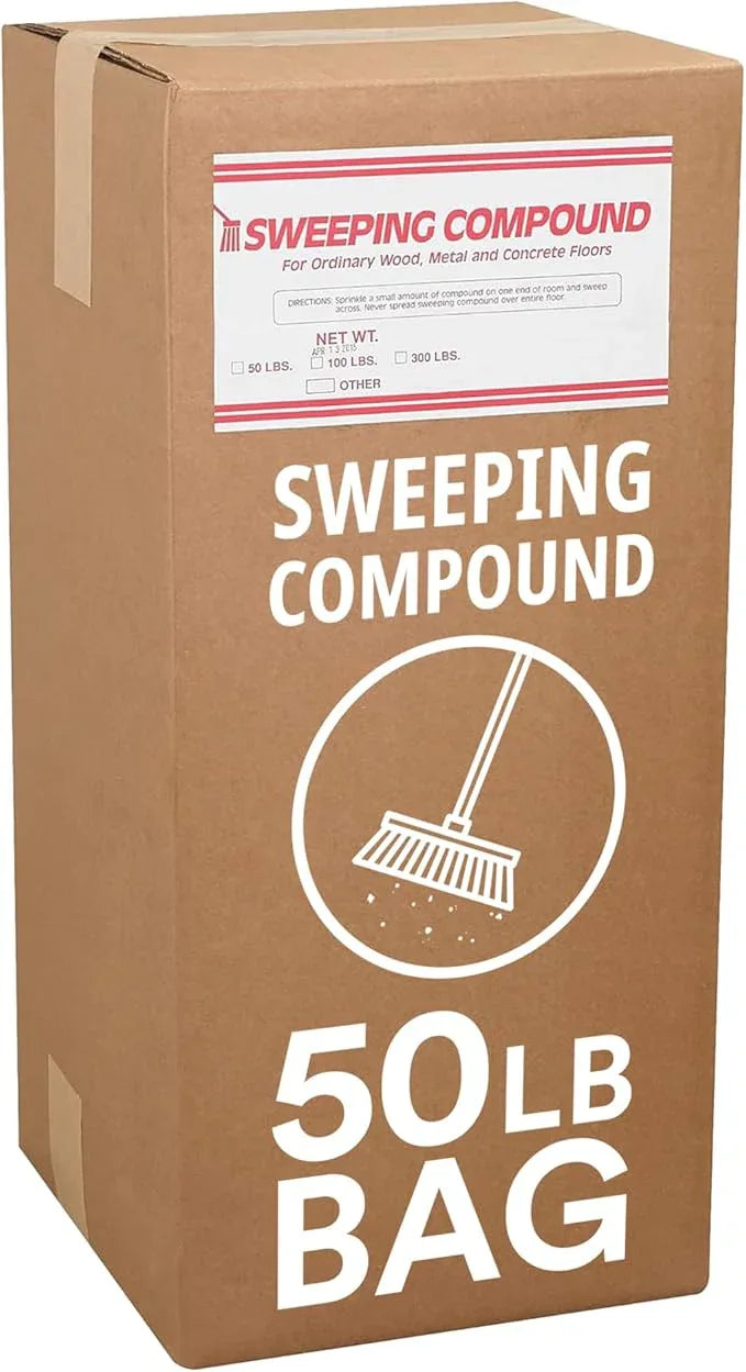 Partners Brand Gritless Floor Sweeping Compound - 50 LB. Bag | Commercial Grade, Sand-free Formula for Use on Finished Floors & Dust Control - NeatNest