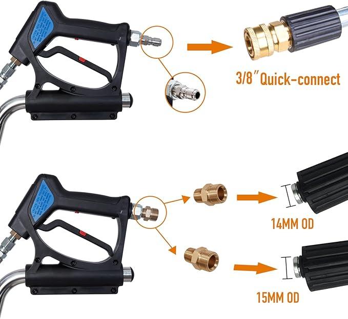 BOCOM 24 Inch Pressure Washer Surface Cleaner Dual Handle Commercial Power Washer Accessory & Parts Concrete Floor Scrubber Attachment with Wheels for Cleaning Driveways, Sidewalks, Patios, 4000 PSI - NeatNest