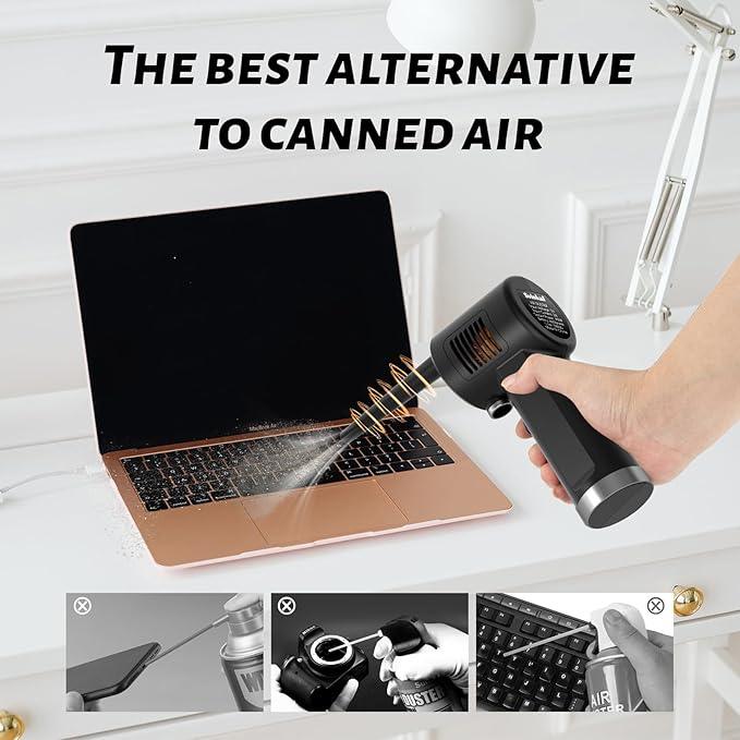 Air Duster, Handheld Cordless Air Duster, Air Blower Rechargeable, Electric Compressed air Gun Battery Operation, for Cleaning Computer Keyboard Camera Lego Toys. - NeatNest