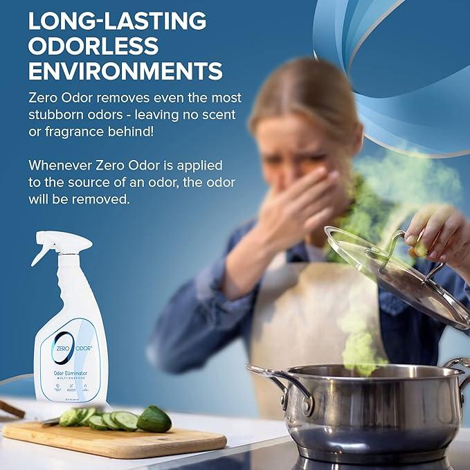 Zero Odor - Multi-Purpose Strong Odor Eliminator for Home, Office, Car, Bathroom, Hotel, Room Deodorizer, and Odor Neutralizer, 22Oz - NeatNest