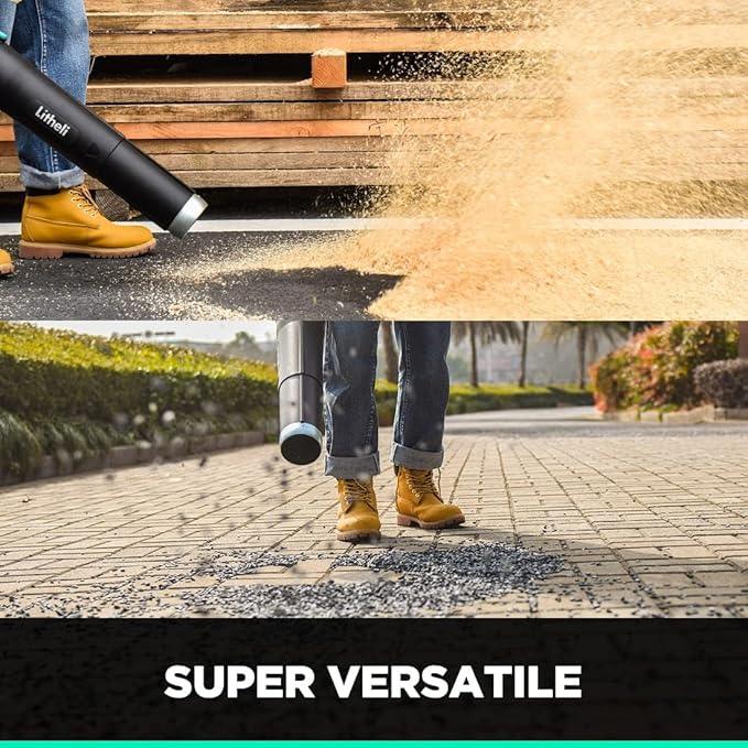 Litheli Cordless Leaf Blower 40V, Battery Leaf Blowers for Lawn Care, with Brushless Motor, Axial Blower for Blowing Leaf, Dust, Snow, Debris, with 2.5Ah Battery & Charger Included - NeatNest