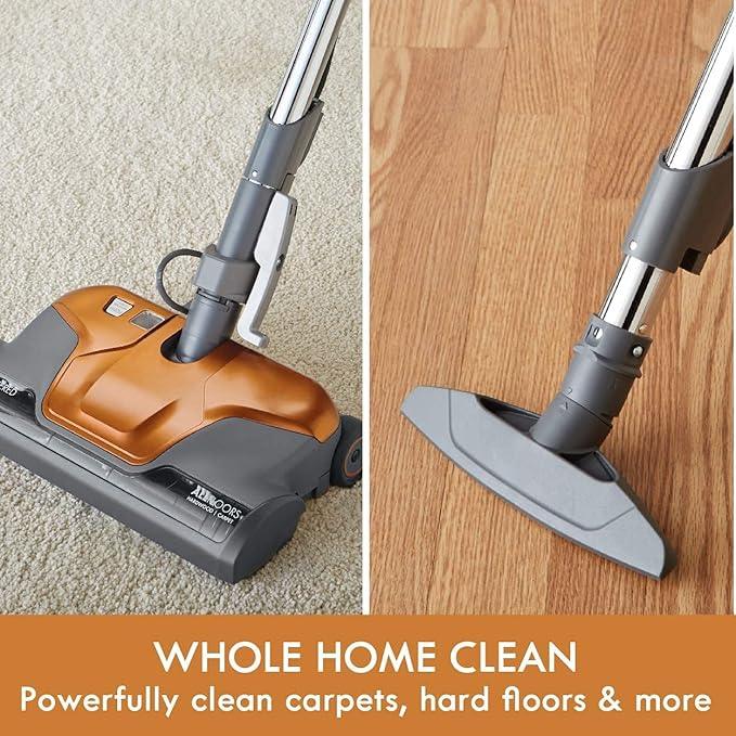 Kenmore 81214 200 Series Pet Friendly Lightweight Bagged Canister Vacuum with HEPA, 2 Motor System, and 3 Cleaning Tools-Orange - NeatNest