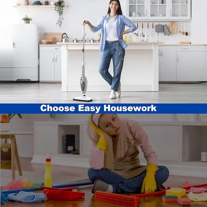Steam Mop - 10-in-1 MultiPurpose Handheld Steam Cleaner Detachable Floor Steamer for Hardwood/Tile/Laminate Floors Carpet with 11 Accessories for Whole Home Use. - NeatNest