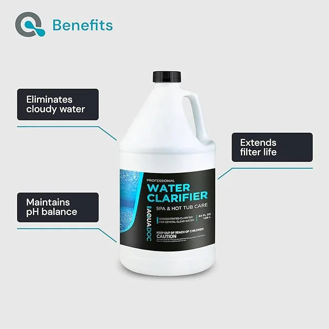 AquaDoc Spa Clarifier & Hot Tub Clarifier for Fast Acting Cloudy Water Treatment - 64oz - to Keep Your Spa Clear & Balanced - Made in USA - NeatNest