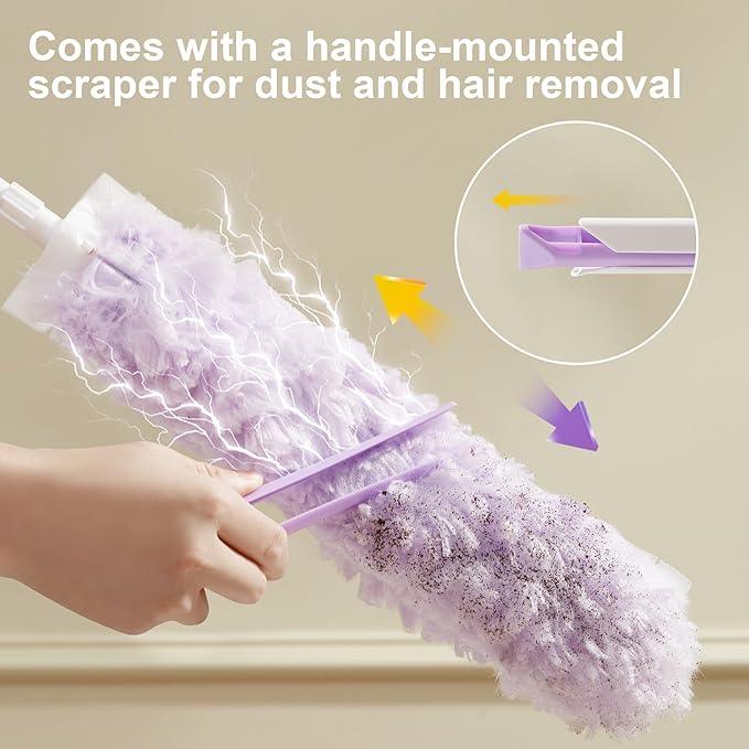 JOYMOOP Ceiling Fan Cleaner Duster and Cobweb Duster with Extension Pole, 28–98 Inch Handle and 6 Refills for High Ceilings and Furniture - NeatNest