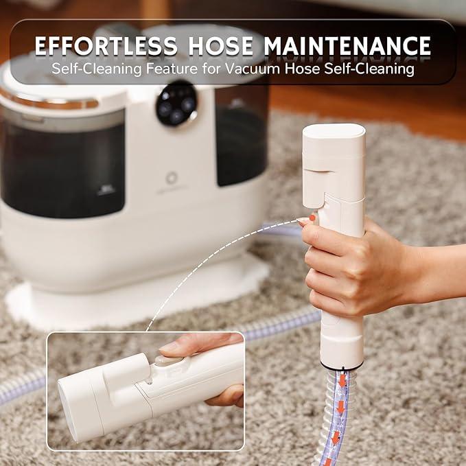 Airthereal Portable Upholstery Spot Cleaner, Instant Heating Carpet Cleaner Machine, Shampooer Machine with Self-Cleaning, 14 Kpa Stain Remover Deep Cleaner for Pets, Stairs, Car Seat and Couch - NeatNest