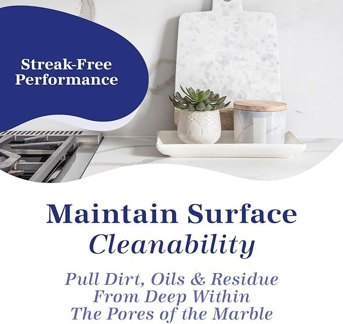 Marblelife InterCare Marble and Travertine Cleaner, Natural Stone & Terrazzo Liquid Cleaner, Shower & Tile Surface Care, Floor, Walls & Countertop Cleaner and Degreaser, Refill Gallon - NeatNest