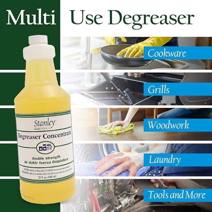 STANLEY HOME PRODUCTS Degreaser Concentrate – Makes Up to 64 Gallons – Industrial Strength Formula, Multi-Surface Cleaner for Kitchen, Cookware, Counters, Tools (Pack of 1) - NeatNest