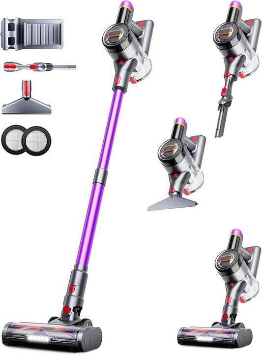 Cordless Vacuum Cleaner, 550W 45Kpa Vacuum Cleaners for Home, 60Mins Stick Vacuum with LED Display, Self-Standing & Anti-Tangle, 8-in-1 Wireless Vacuum for Carpet Pet Hair Hardfloor - NeatNest