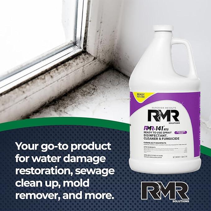 RMR-141 EPA Registered Mold and Mildew Killer, Eliminates Odors, Removes Mold, Mildew, Bacteria, and Viruses, 4 Pack of 1 Gallon Bottles - NeatNest