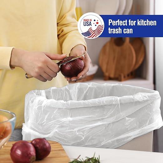 Delxo 30-33 Gallon Clear Trash Bags, 250 Count – Medium Duty Garbage Bags, Thick, Durable & Puncture-Resistant Plastic, Perforated Design– Made in USA for Kitchen, Yard, Office & Party - NeatNest
