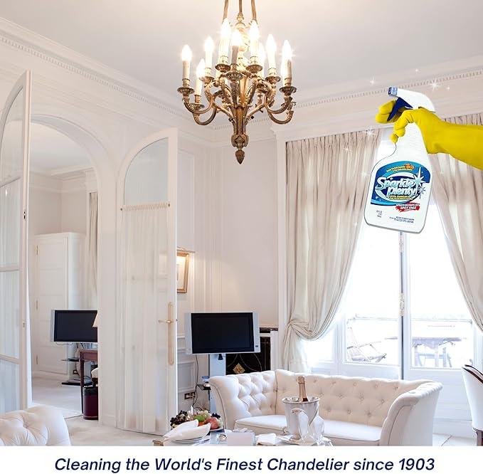 Sparkle Plenty Silk Sensation Cleaning Solutions Bundle - Sparkle Plenty Chandelier Cleaner Drip Dry Spray No Wipe & Silk Plant Cleaner Spray No Wipe - Artificial Plants & Flowers Spray Away Cleaner - NeatNest
