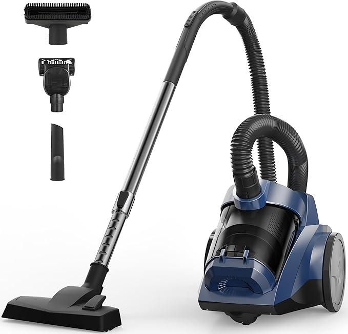 Canister Vacuum Cleaner 45KPa Power Bagless Canister Vacuums for Home with 5 Tools 4.5QT Dust Cup Double HEPA Filter Lightweight Multi-Surface Vacuum Cleaners for Carpet Hard Floor Pet Hair - NeatNest