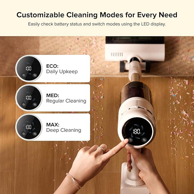 roborock H60 Hub Cordless Stick Vacuum Cleaner with Auto-Empty Dock, 115AW Suction for Carpets and Hard Floors, Vacuum Cleaners with 60-Min Runtime, Anti-Tangle Brush, 140° Green LED Dust Detection - NeatNest