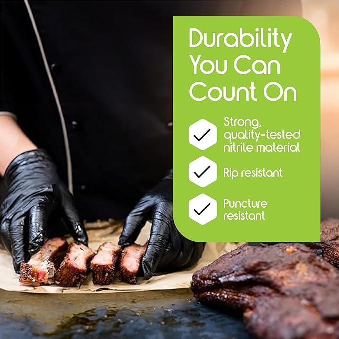 Inspire Black Nitrile Gloves | THE ORIGINAL Quality Black Gloves Disposable Latex Free | 4.5 Cooking - NeatNest
