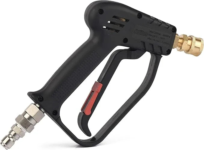 McKillans Pressure Washer Gun with Swivel and 3/8" Male Plug and Wide Mouth Snow Foam Cannon Equipped with 1/4” Quick Connector Coupler - NeatNest