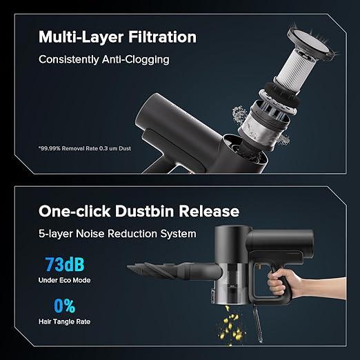 roborock F25 ACE Combo Wet Dry Vacuum Cleaner, 5-in-1 Cordless Stick Vacuum Mop, Smart Hard Floor Washer with 180° Lie-Flat, AI Assitant Wheels, Self Cleaning, 65 min Runtime, Whole House Cleaning - NeatNest