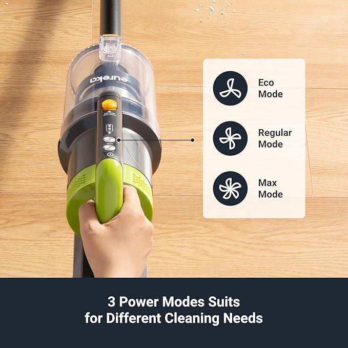 Eureka RapidClean Pro Cordless Vacuum Cleaner for Hard Floors, Lightweight Stick Vacuum LED Headlights, Convenient Stick and Handheld Vac, Green, NEC285GR - NeatNest