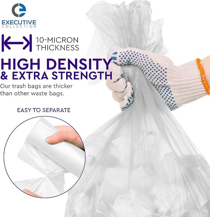 12 to 16 Gallon Trash Bags - 950 Count - 24" x 33" Clear Plastic Garbage Bags Tall Can Liners for Home & Office - Household Items Cleaning Products, Kitchen Supplies - 13 Gallon Trash Bag, 15 Gallon - NeatNest