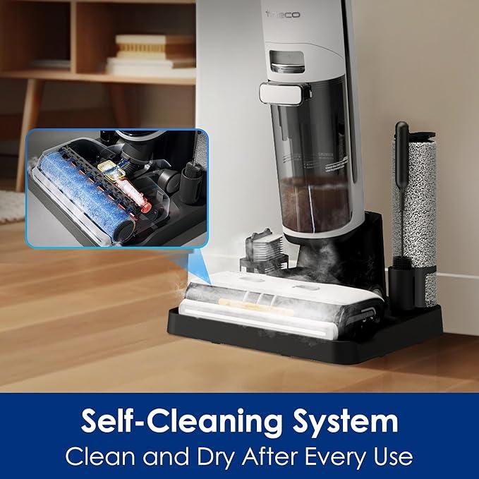 Tineco Floor ONE S7 Steam Cordless Wet Dry Vacuum Steam Mop All-in-One, Floor Washer for Sticky Mess Clean Up on Hard Floors with Digital Display, Self-Cleaning, Edge Cleaning, Safe for Kids & Pets - NeatNest