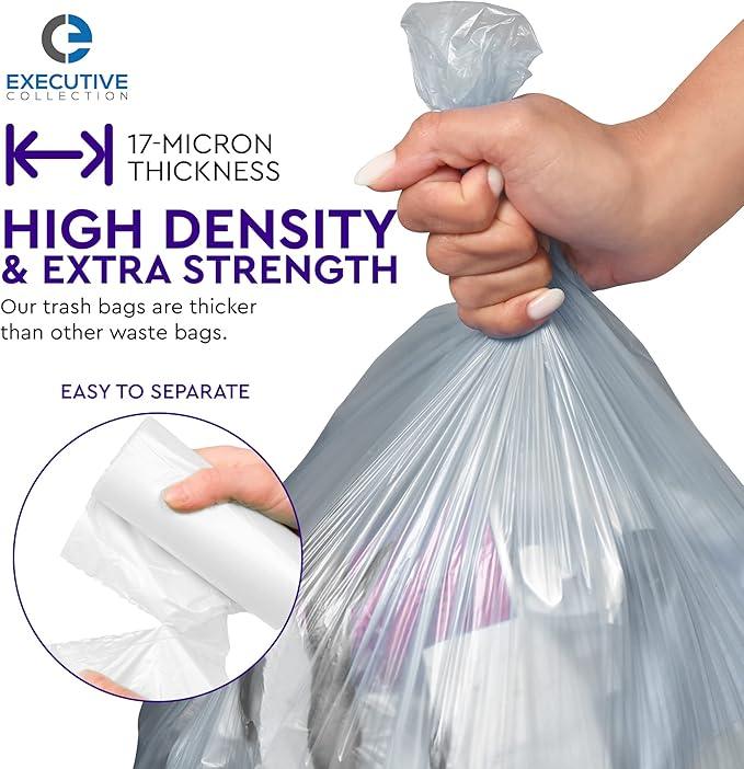 33 Gallon Trash Bags - 250 Count - 33" x 40" Clear Plastic Garbage Bags Tall Can Liners - Cleaning Products for Home, Office Bulk Trash, Light Residential or Commercial Waste, Indoor and Outdoor Use - NeatNest