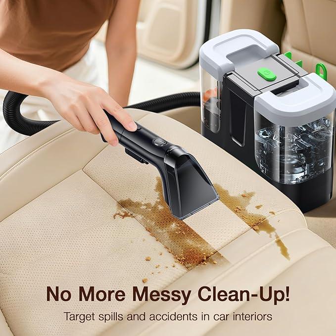 LABIGO Portable Carpet & Upholstery Cleaner, 18Kpa Carpet Cleaner Machine for Deep Stain Removal, Spot Cleaner for Pet Accidents, Area Rugs, Stairs, Car Seats & Couches, Includes Tools & Self-Cleaning - NeatNest