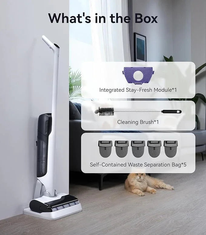 NARWAL S30 Wet Dry Vacuum Cleaner with 20000Pa Suction, 176°F Self-Cleaning, Heated Drying, Disposable Waste Bag, Tangle-Free, Cordless Vacuum Mop for Hard Floors & Edge Cleaning, Easy to Use - NeatNest