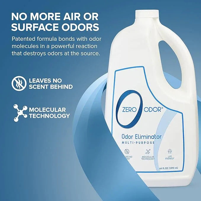 Zero Odor - Multi-Purpose Strong Odor Eliminator for Home, Office, Car, Bathroom, Hotel, Room Deodorizer, and Odor Neutralizer, 64oz Refill - NeatNest