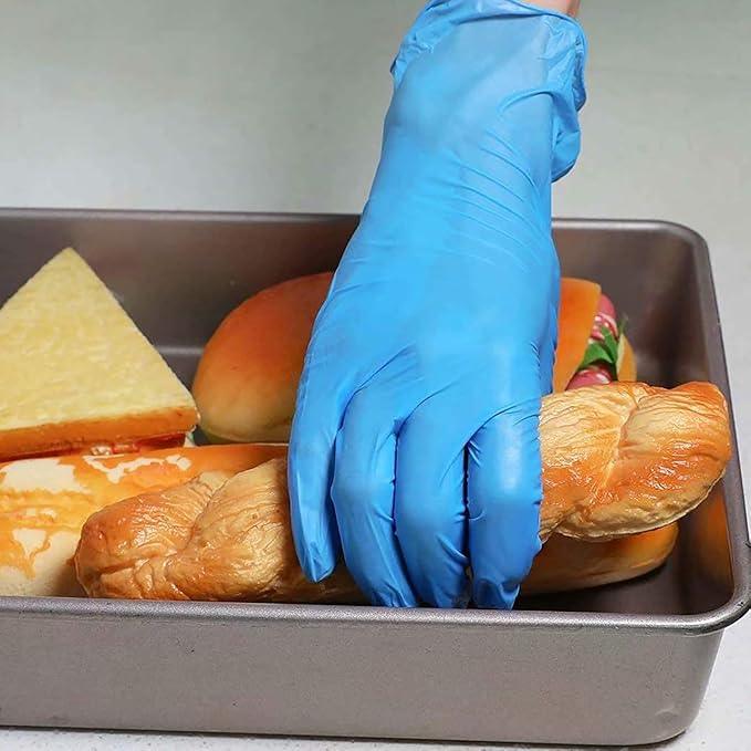 Disposable Gloves Medium, Nitrile and Vinyl Blend Material Gloves, Latex Free, 4 Mil,1000 Pc. Food Grade Glove for Cleaning, Food Prep, Hair Dye, Tattoo, Blue - NeatNest