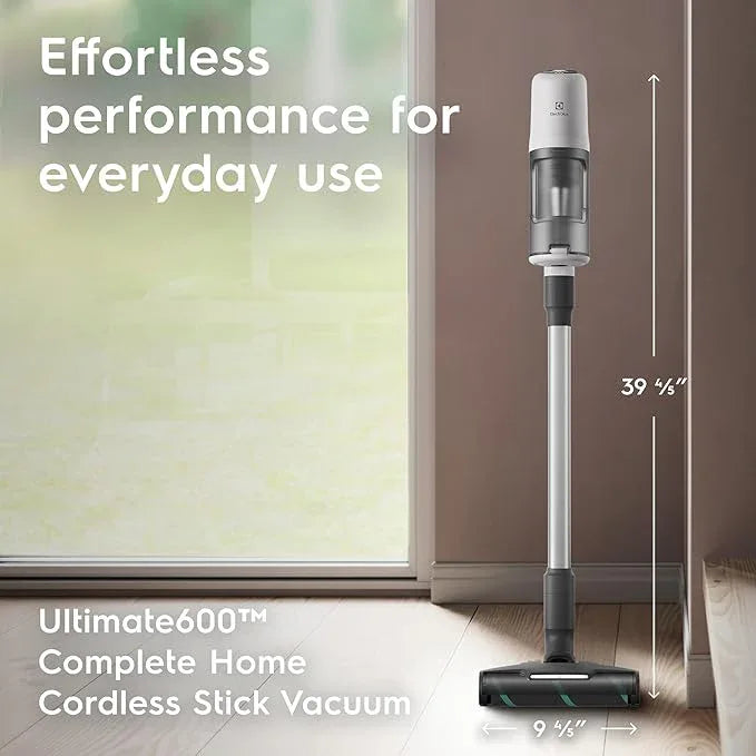 Electrolux Ultimate600 Complete Home Cordless Stick Vacuum with 3 Specialized Nozzles (Multi-Surface, Hard Floor & Pet), 50-Minute Run Time, 3 Power Modes, White - NeatNest