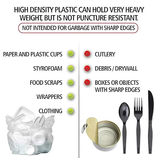 Aluf Plastics 45 Gallon Clear Trash Bags 40" x 48" - 16 Micron Equivalent High Density Value Garbage Bags, HCR-404816C (Pack of 1, 250 Count Total) - NeatNest