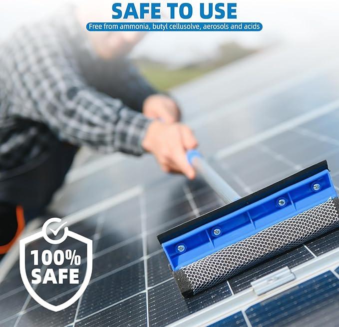 Solar Panel Cleaner 32oz (Makes 150 Gallons) - 20X Strength Super Concentrated Glass & Solar Panel Cleaning, Industrial Grade Streak-Free Fast Dry Remove Oils, Water Spots, Dust, Droppings - NeatNest