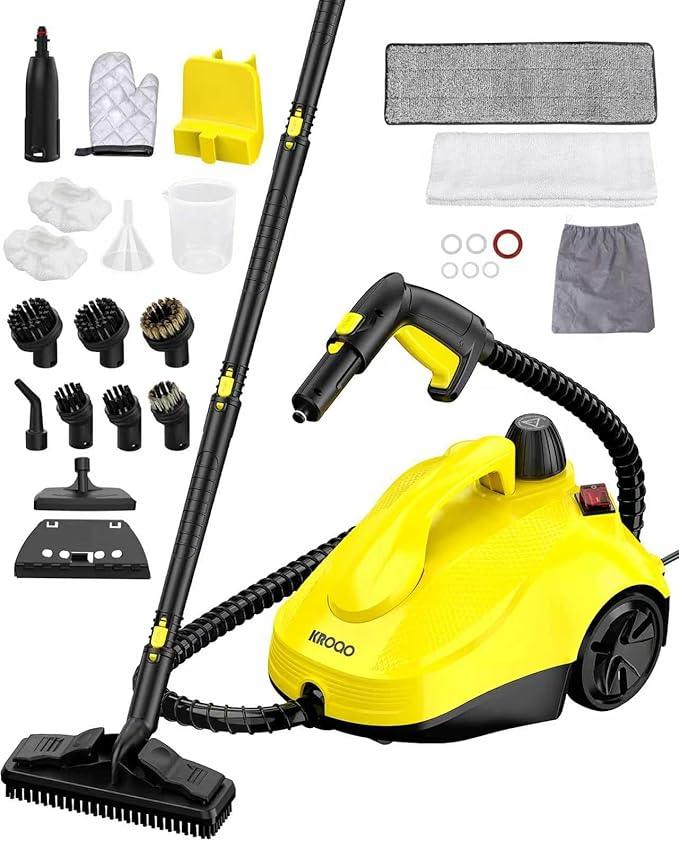 Multi-Purpose Steam Cleaner with 23 Accessories. Powerful steam cleaner effortlessly tackles grease and grime on any surface. 16.4-foot extra-long power cord delivers exceptional coverage - NeatNest