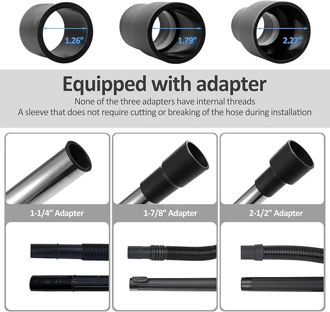 2 Set Vacuum Extractor Attachment with 2-1/2" and 1-7/8" and 1-1/4" Adapters Universal Vacuum Extraction Nozzle Kit Car Detailing Vac Head Tool for Carpet Cleaning - NeatNest