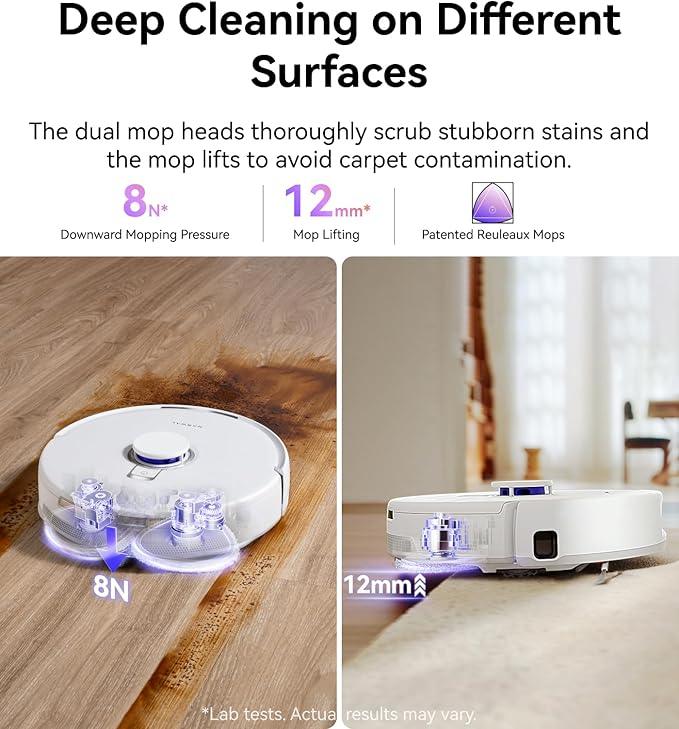 NARWAL Freo Z10 Robot Vacuum and Mop Combo, Tangle Free Robot Mop, 15,000Pa Suction, Adapts to Hard-to-Reach Areas, Self-Emptying, Mop Washing & Drying, Obstacle Avoidance, for Pet Hair & Hard Floor - NeatNest
