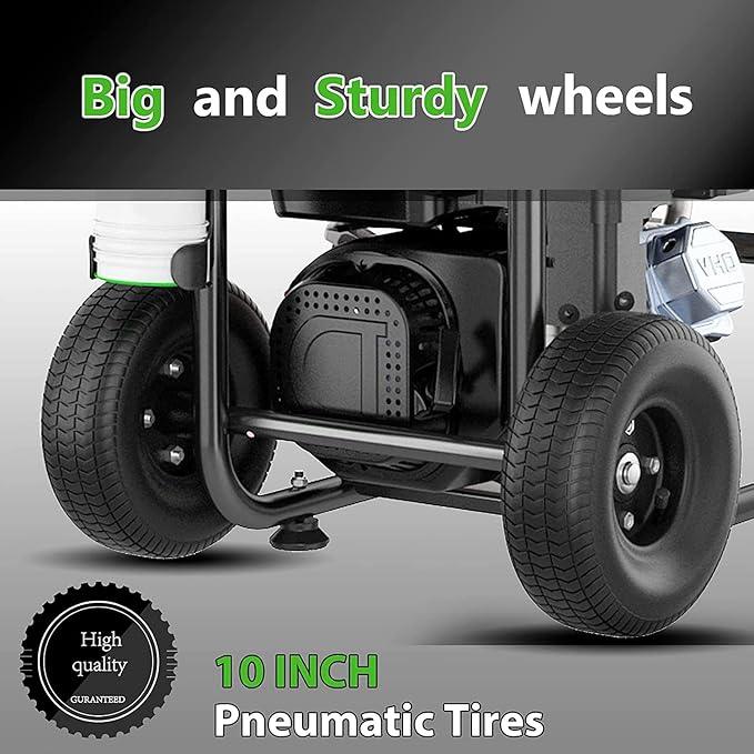 4200PSI Gas Pressure Washer, 2.8GPM Commercial Power Washer Gas Powered, 212cc 7.0 HP Engine, Includes 0.7L Soap Tank,5 QC Nozzles,25’ Hose,Car Wash Machine/Car/Driveway, EPA/CARB/ETLCompliant (Black) - NeatNest