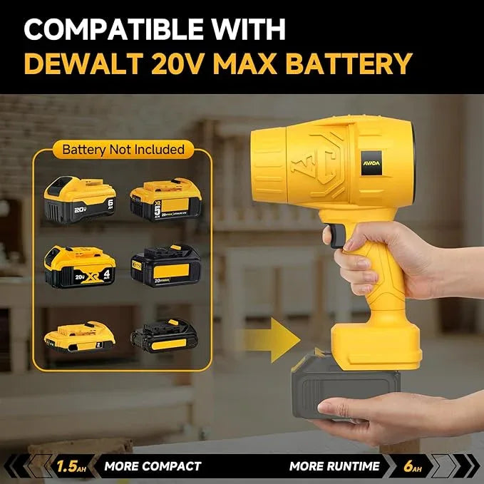 Electric Leaf Blower Cordless for Dewalt 20v Max Battery, Handheld Leaf Blowers for Lawn Care, Blowing Leaves ＆ Dust, Turbo Jet Blower Car Dryer, battery Powered Mini Leaf Blower(Battery Not Included) - NeatNest
