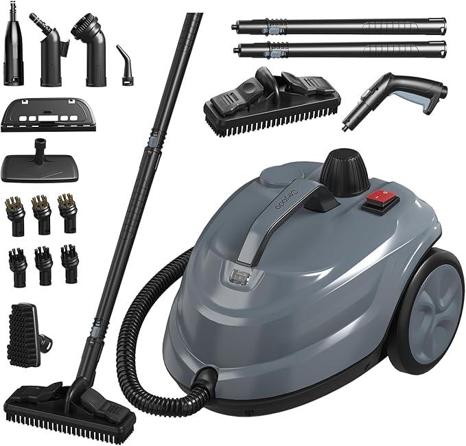 Steam Cleaner, Powerful Heavy Duty Canister Steamer with 34 Accessories, Steam Mop with 16.4 Ft Extra-Long Power Cord for Home Floor Cleaning, Grout, Upholstery, Car Detailing, Grey - NeatNest