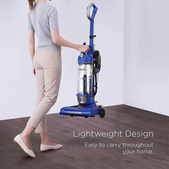 eureka NEU182A PowerSpeed Bagless Upright Vacuum Cleaner, Lite, Blue - NeatNest
