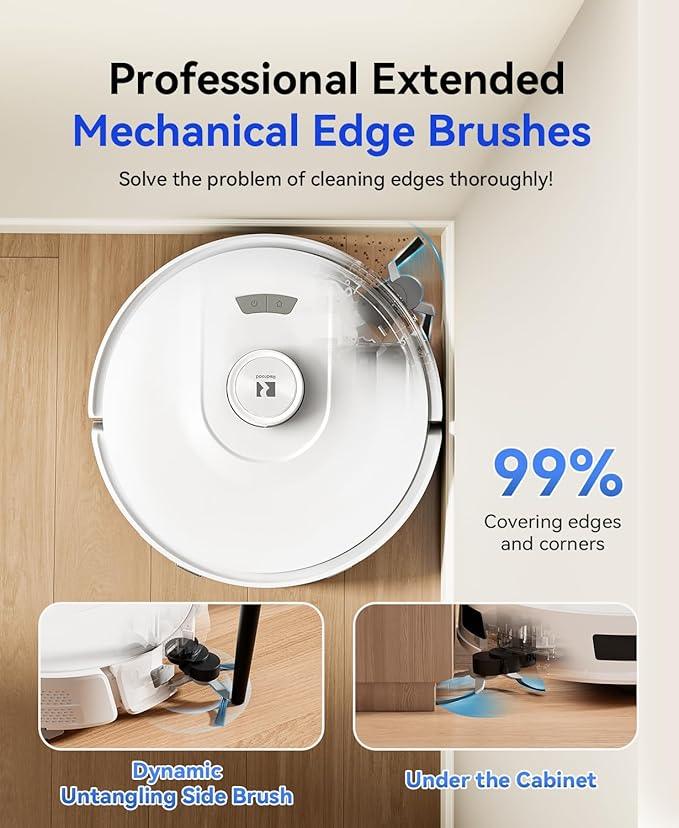 Redroad Robot Vacuum Cleaner 20,000 Pa Robot Vacuum and Mop,90 Day Self Emptying Vacuum Robot,Lidar Navigation,5G/2.4GWiFi APP Aspirateur Robot,Self-Charging Robot Vacuums for Pet,Floor,Carpet - NeatNest