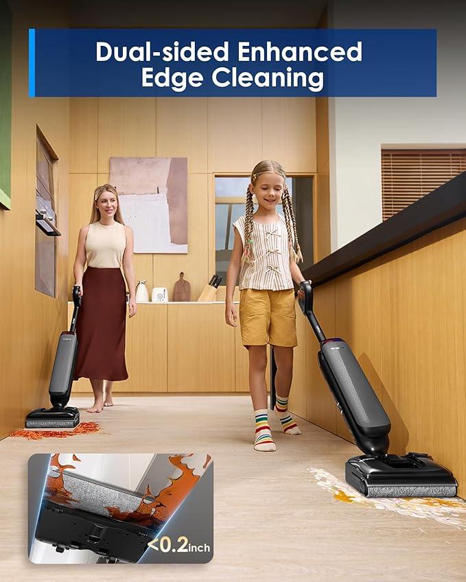 Tineco Wet Dry Vacuum Cleaner 22kPa Suction Floor Cleaner Mop, 50 Min Runtime, iLoop Smart Sensor, DualBlock Anti-Tangle Design, 185℉ Flashdry, Dual-Edge Cleaning, 180° Lay-Flat, Floor One S7 Artist - NeatNest