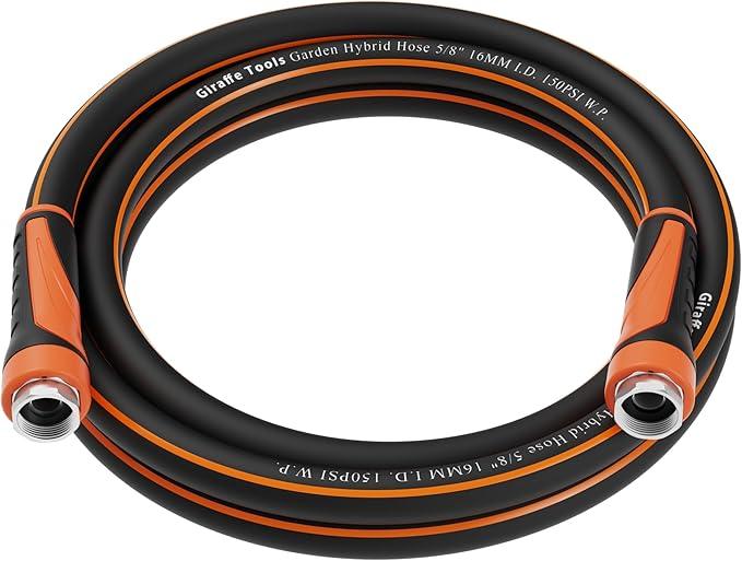 Giraffe Tools Garden Leader Hose 10ft x 5/8", Short Water Hose Heavy Duty, Flexible, Lightweight Hybrid Hose with Swivel Handle, Double Female Fittings, Burst 600 PSI - NeatNest