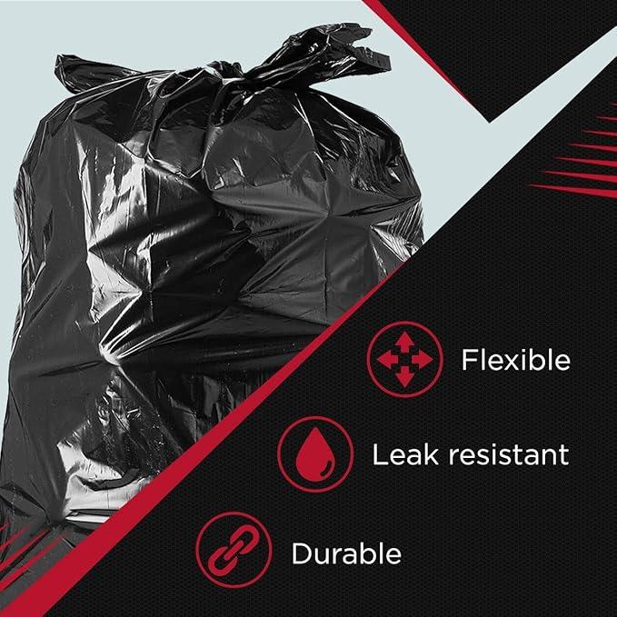 Veska 33 Gallon Trash Bags, (Huge 100 Bags w/Ties) Large Black Garbage Bags 30 Gallon, 32 Gallon, 35 Gallon Trash Can Liners - NeatNest
